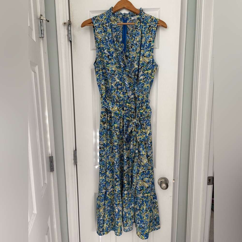London Style Blue Floral Maxi Dress
